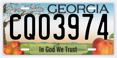 GA license plate CQO3974