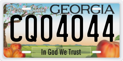 GA license plate CQO4044