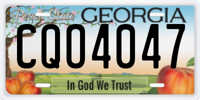 GA license plate CQO4047