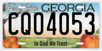 GA license plate CQO4053
