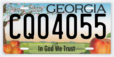 GA license plate CQO4055