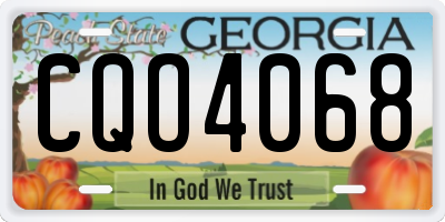 GA license plate CQO4068