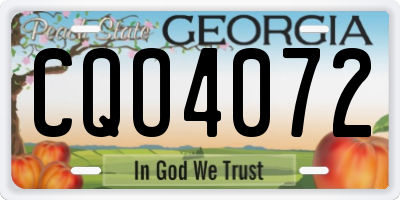 GA license plate CQO4072