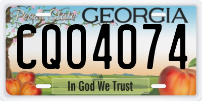 GA license plate CQO4074