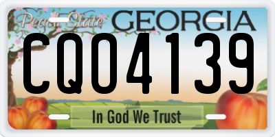GA license plate CQO4139