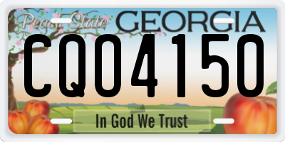 GA license plate CQO4150