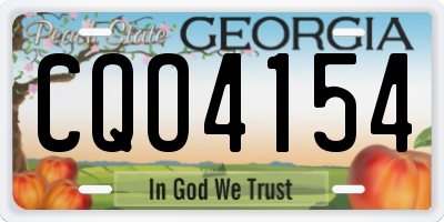 GA license plate CQO4154