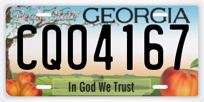 GA license plate CQO4167