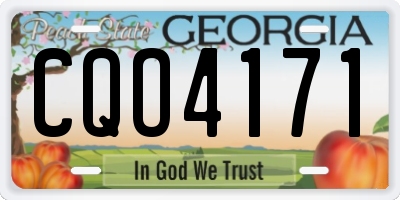 GA license plate CQO4171