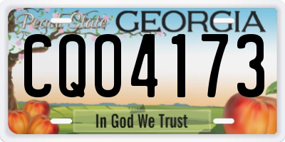 GA license plate CQO4173