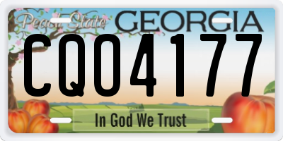 GA license plate CQO4177