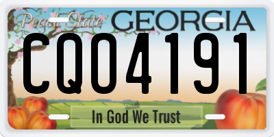 GA license plate CQO4191