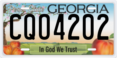 GA license plate CQO4202