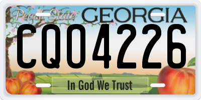 GA license plate CQO4226