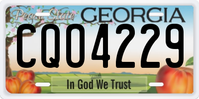 GA license plate CQO4229