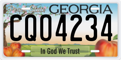 GA license plate CQO4234
