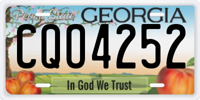 GA license plate CQO4252