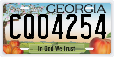 GA license plate CQO4254