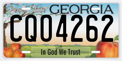 GA license plate CQO4262