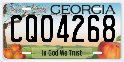 GA license plate CQO4268
