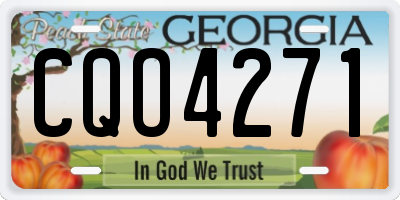 GA license plate CQO4271