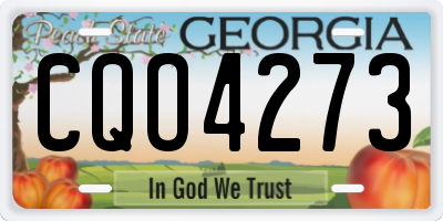 GA license plate CQO4273