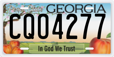 GA license plate CQO4277