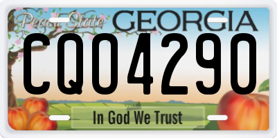 GA license plate CQO4290