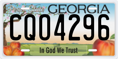 GA license plate CQO4296