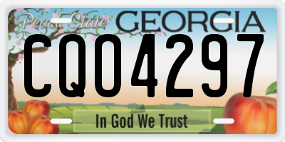 GA license plate CQO4297