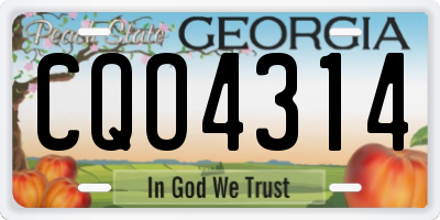 GA license plate CQO4314