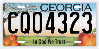 GA license plate CQO4323