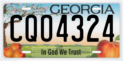 GA license plate CQO4324