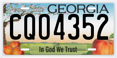 GA license plate CQO4352