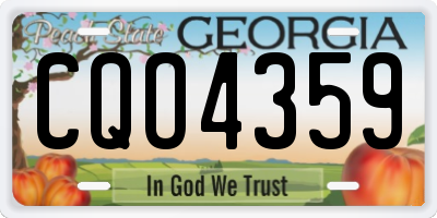 GA license plate CQO4359