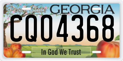 GA license plate CQO4368