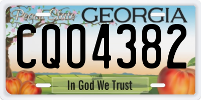 GA license plate CQO4382