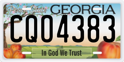 GA license plate CQO4383