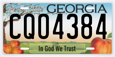 GA license plate CQO4384
