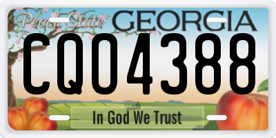 GA license plate CQO4388
