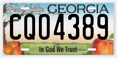 GA license plate CQO4389