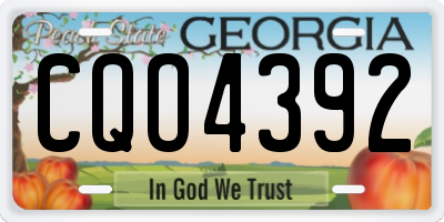 GA license plate CQO4392