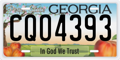 GA license plate CQO4393