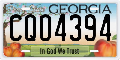 GA license plate CQO4394