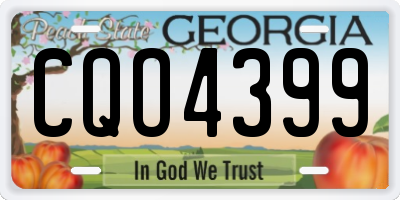 GA license plate CQO4399