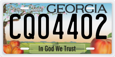GA license plate CQO4402