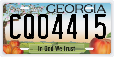 GA license plate CQO4415