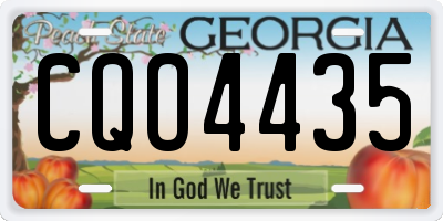 GA license plate CQO4435