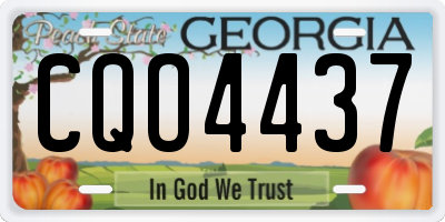 GA license plate CQO4437