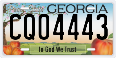 GA license plate CQO4443